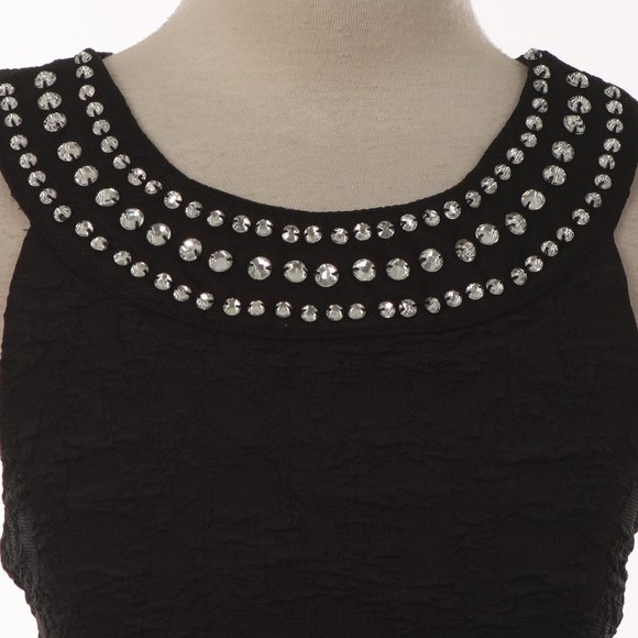 Dress Big Girls Junior Girls Sleeveless Rhinestone Pageant Party Girl dresses - Picture 3 of 4